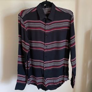Slim Fit Stripped Boho Shirt